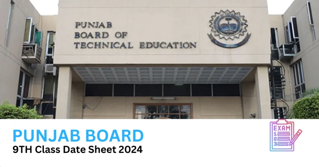 9th Class Date Sheet All Punjab Boards 2024 Parho Likho 1399